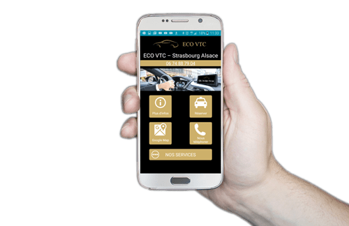 Eco VTC Strasbourg sur smartphones Android